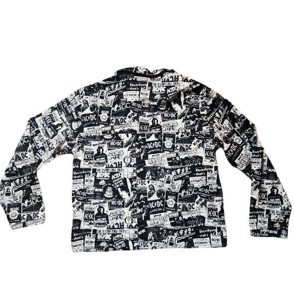 DIAMOND Supply Co. X AC/DC  World Tour Black White Men's All Over Print Jacket - Picture 16 of 16